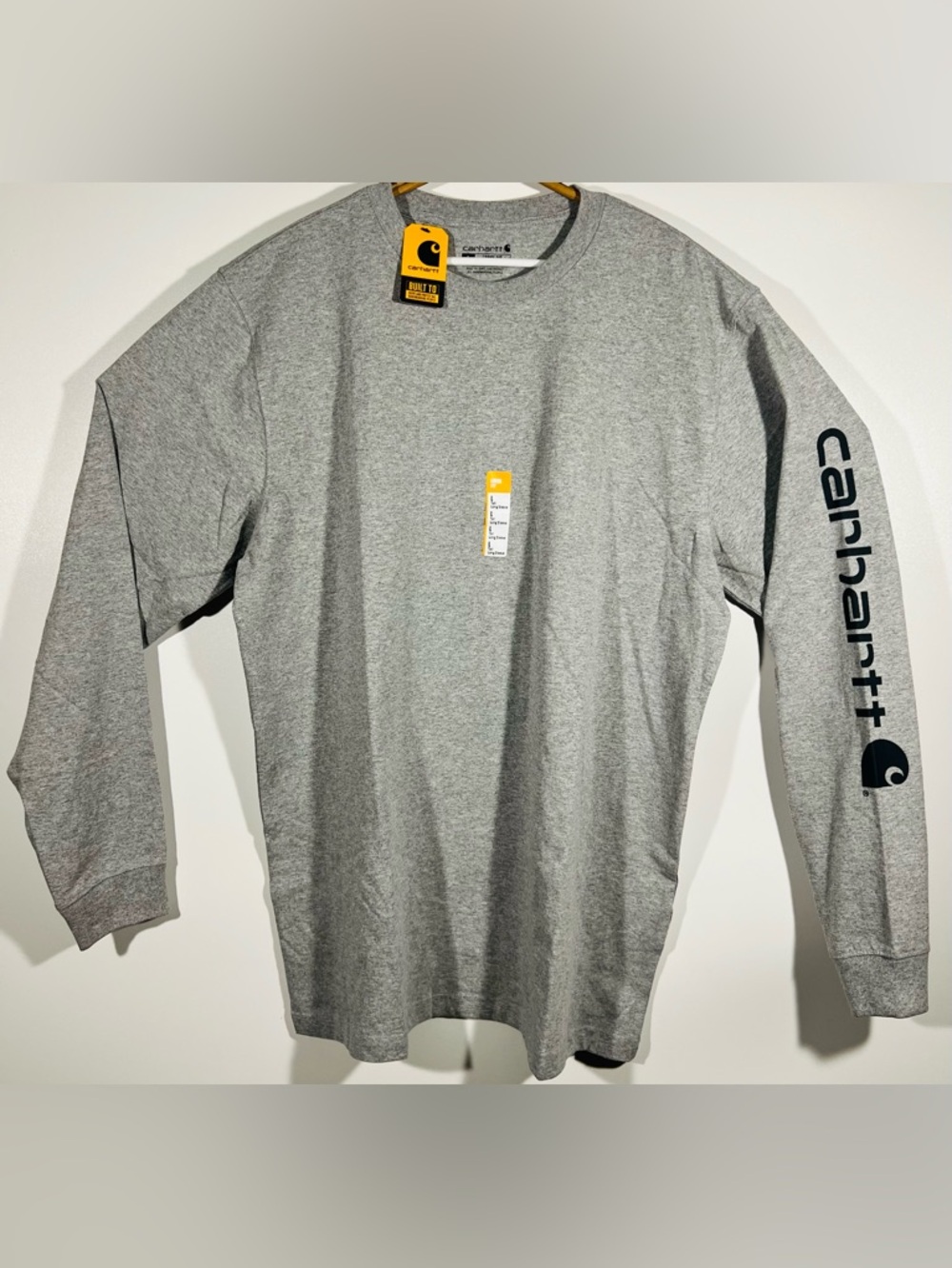 Carhartt Loose Fit Heavyweight Long Sleeve Logo Sleeve Graphic T Shirt Sz L Tall